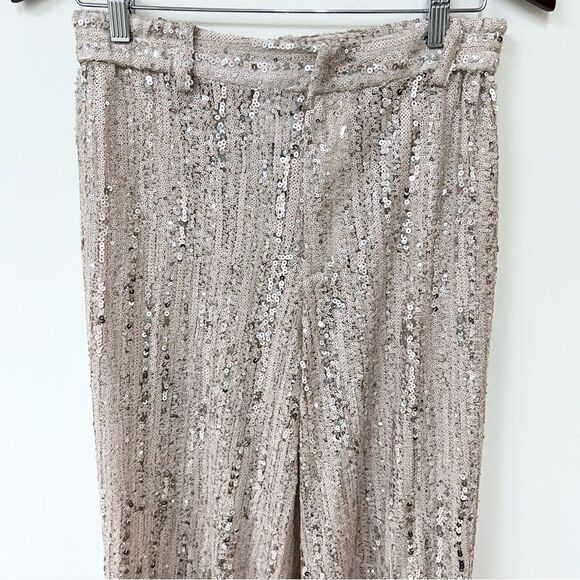 Aknvas Tate Sequined Wide-Leg Trousers Size 6 - Picture 6 of 11